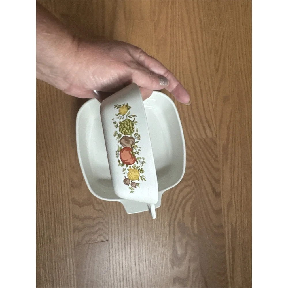 Vintage Corning Ware Spice of Life 1 Quart & 1.75 Cup Casserole Dish Set 1970s